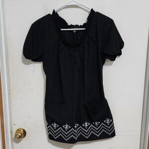 Peaches, Ladies Scrub Top, Size S